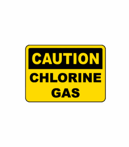 Caution Chlorine gas