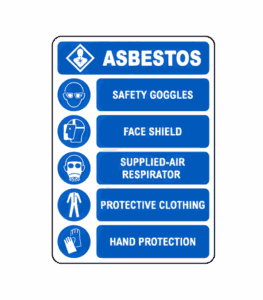 Asbestos safety PPE Signs