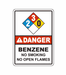 Danger Benzene No smoking No open flames